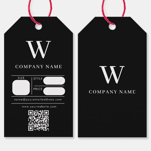 Monogram Hang Label Prijs Kleding Swing Labels Zwa Cadeaulabel
