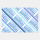 Monogram Hanukkah Festival Menorah Lights Inpakpapier Vel (Voorkant 3)