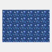 Monogram Hanukkah Festival Menorah Lights Inpakpapier Vel (Voorkant 2)