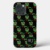 Monogram Happy Bookworm Zwart Case-Mate iPhone Case (Achterkant)