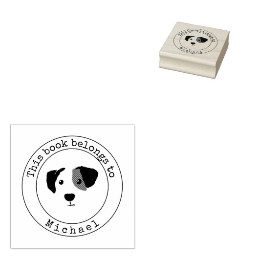 Monogram Happy Dog Dit boek behoort tot Rubberstempel (Gestempeld)