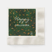Monogram, Happy Halloween Manen & Sterren Cocktail Servet (Voorkant)