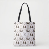 Monogram Happy Laughing Good Luck Buddha Pattern Tote Bag (Voorkant)