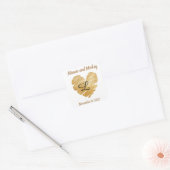 Monogram hart bruiloft envelop Stickers (Envelop)