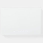 Monogram hart crest hand getekend blauw wit bruilo gastenboek (Achterkant)