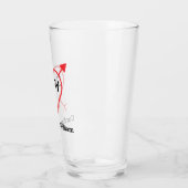 Monogram hart en Pijl Glas (Links)