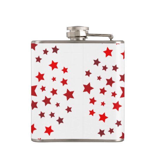 Monogram hart en sterren heupfles (Achterkant)