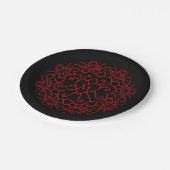 Monogram hart Mandala Papieren Bordje (Gekanteld)