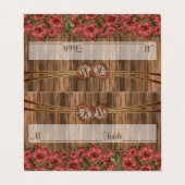 Monogram hart met Roos Lily | Kaarten plaatsen (Buitenkant ongevouwen)