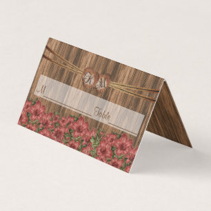 Monogram hart met Roos Lily Kaarten plaatsen