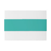 Monogram Hart Moderne Trouwdag Aangepaste Kleur Uitnodigingen Wikkel (Achterkant Voorbeeld)