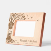 Monogram Hart Namen Levensboom Trouwfoto Gegraveerde Lijstjes (Links)