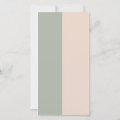 Monogram Hart Trouw Sage Roze Menu (Achterkant)