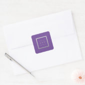 Monogram Hartelijk dank Grijze Lijst Zilver Weddin Vierkante Sticker (Envelop)