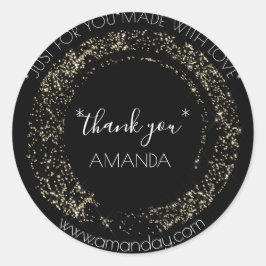 Monogram Hartelijk dank Web Boutique Modern Gold Ronde Sticker