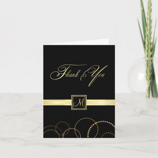 Monogram - Hartelijk dank - Zwarte en Gold kaarten (Voorkant)