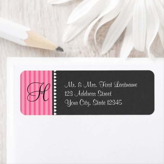 Monogram harten en leisteen met veranderlijke kleu etiket (Insitu)