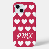 Monogram Harten iPhone / iPad hoesje (Achterkant)
