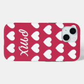 Monogram Harten iPhone / iPad hoesje (Achterkant (horizontaal))