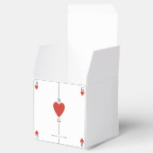 Monogram harten spelen Kaart bruiloft Bedankdoosjes (Geopend)