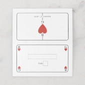 Monogram harten spelen Kaart bruiloft plaats kaart Plaatskaartje (Buitenkant ongevouwen)