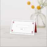 Monogram harten spelen Kaart bruiloft plaats kaart Plaatskaartje<br><div class="desc">Een uniek monogram harten spelen kaart stijl bruiloft ontwerp. Een indrukwekkend ontwerp dat elementen gebruikt van speelkaarten tot creëer en een uniek ontwerp voor bruidsbriefpapier. Een elegante rode hart bruiloft paar monogram. Een een van een soort speelkaart bruiloft plaats kaart ontwerp met moderne elementen. Overeenkomende bruiloft uitnodigingen en andere briefpapier...</div>