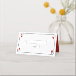 Monogram harten spelen Kaart bruiloft plaats kaart Plaatskaartje<br><div class="desc">Een uniek monogram harten spelen kaart stijl bruiloft ontwerp. Een indrukwekkend ontwerp dat elementen gebruikt van speelkaarten tot creëer en een uniek ontwerp voor bruidsbriefpapier. Een elegante rode hart bruiloft paar monogram. Een een van een soort speelkaart bruiloft plaats kaart ontwerp met moderne elementen. Overeenkomende bruiloft uitnodigingen en andere briefpapier...</div>