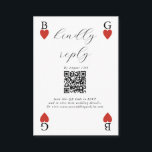 Monogram Harten Spelen Kaart Bruiloft RSVP-respons<br><div class="desc">Een uniek monogram harten spelen kaart stijl bruiloft ontwerp. Een indrukwekkend ontwerp dat elementen gebruikt van speelkaarten tot creëer en een uniek ontwerp voor bruidsbriefpapier. Een elegante rode hart bruiloft paar monogram. Een een van een soort speelkaart bruiloft RSVP responskaart ontwerp met moderne elementen. Overeenkomende bruiloft uitnodigingen en andere briefpapier...</div>