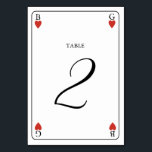 Monogram harten spelen Kaart bruiloft tafel nummer<br><div class="desc">Een uniek monogram harten spelen kaart stijl bruiloft ontwerp. Een indrukwekkend ontwerp dat elementen gebruikt van speelkaarten tot creëer en een uniek ontwerp voor bruidsbriefpapier. Een elegante rode hart bruiloft paar monogram. Een een van een soort speelkaart bruiloft tafel nummer ontwerp met moderne elementen. Overeenkomende bruiloft uitnodigingen en andere briefpapier...</div>