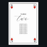 Monogram harten spelen Kaart bruiloft tafel nummer<br><div class="desc">Een uniek monogram harten spelen kaart stijl bruiloft ontwerp. Een indrukwekkend ontwerp dat elementen gebruikt van speelkaarten tot creëer en een uniek ontwerp voor bruidsbriefpapier. Een elegante rode hart bruiloft paar monogram. Een een van een soort speelkaart bruiloft tafel nummer ontwerp met moderne elementen. Overeenkomende bruiloft uitnodigingen en andere briefpapier...</div>