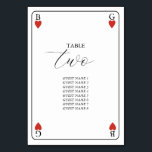 Monogram harten spelen Kaart bruiloft tafel nummer<br><div class="desc">Een uniek monogram harten spelen kaart stijl bruiloft ontwerp. Een indrukwekkend ontwerp dat elementen gebruikt van speelkaarten tot creëer en een uniek ontwerp voor bruidsbriefpapier. Een elegante rode hart bruiloft paar monogram. Een een van een soort speelkaart bruiloft tafel nummer ontwerp met moderne elementen. Overeenkomende bruiloft uitnodigingen en andere briefpapier...</div>