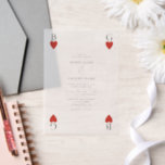 Monogram harten spelen Kaart bruiloft uitnodiging<br><div class="desc">Een uniek monogram harten spelen kaart stijl bruiloft ontwerp. Een indrukwekkend ontwerp dat elementen gebruikt van speelkaarten tot creëer en een uniek ontwerp voor bruidsbriefpapier. Een elegante rode hart bruiloft paar monogram. Een een van een soort speelkaart bruiloft uitnodiging ontwerp met moderne elementen. Overeenkomende bruidsartikelen en andere bruidsuitnodigingsformaten zijn ook...</div>