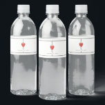 Monogram harten spelen Kaart bruiloft Waterfles Etiket<br><div class="desc">Een uniek monogram harten spelen kaart stijl bruiloft ontwerp. Een indrukwekkend ontwerp dat elementen gebruikt van speelkaarten tot creëer en een uniek ontwerp voor bruidsbriefpapier. Een elegante rode hart bruiloft paar monogram. Een een van een soort speelkaart bruiloft waterfles label ontwerp met moderne elementen. Overeenkomende bruiloft uitnodigingen en andere briefpapier...</div>