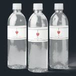 Monogram harten spelen Kaart bruiloft Waterfles Etiket<br><div class="desc">Een uniek monogram harten spelen kaart stijl bruiloft ontwerp. Een indrukwekkend ontwerp dat elementen gebruikt van speelkaarten tot creëer en een uniek ontwerp voor bruidsbriefpapier. Een elegante rode hart bruiloft paar monogram. Een een van een soort speelkaart bruiloft waterfles label ontwerp met moderne elementen. Overeenkomende bruiloft uitnodigingen en andere briefpapier...</div>