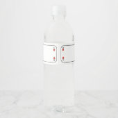 Monogram harten spelen Kaart bruiloft Waterfles Etiket (Achterkant)