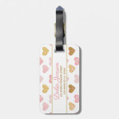 Monogram hartenpatroon bagagelabel (Achterkant verticaal)