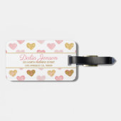 Monogram hartenpatroon bagagelabel (Achterkant horizontaal)