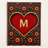  Monogram Hartplanner met Aangepast Initiaal Planner (Voorkant)