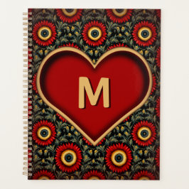  Monogram Hartplanner met Aangepast Initiaal Planner