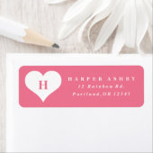Monogram Hartroze retouradres Etiket (Insitu)