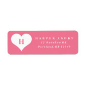 Monogram Hartroze retouradres Etiket (Voorkant)