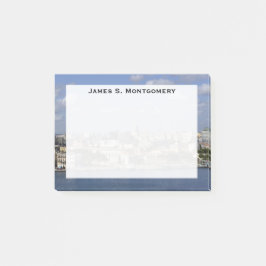 Monogram Havana Cuba Silhouette Stadsgebouwen Wate Post-it® Notes