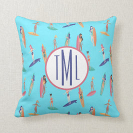 Monogram Hawaiian Surfer Sierkussen