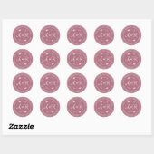 Monogram Heart Arrow Wedding Return-adres Ronde Sticker (Vel)