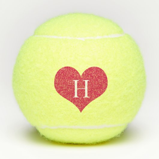 Monogram Heart Tennisballen (Voorkant)