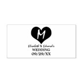 Monogram Heart Zelfinktende Stempel (Design)