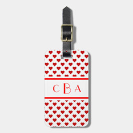 Monogram Hearts Bagagelabel