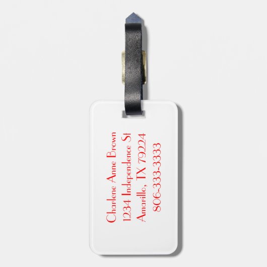 Monogram Hearts Bagagelabel (Achterkant verticaal)