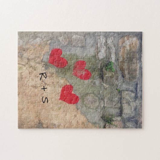 Monogram Hearts Legpuzzel (Horizontaal)