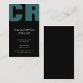 Monogram hedendaags grafisch Visitekaartje (Voorkant / Achterkant)